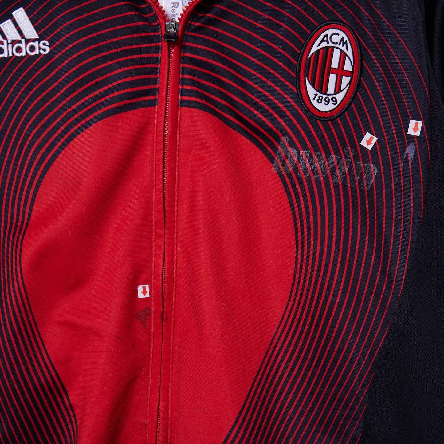 Vintage AC Milan 2000s Adidas Track Jacket Large