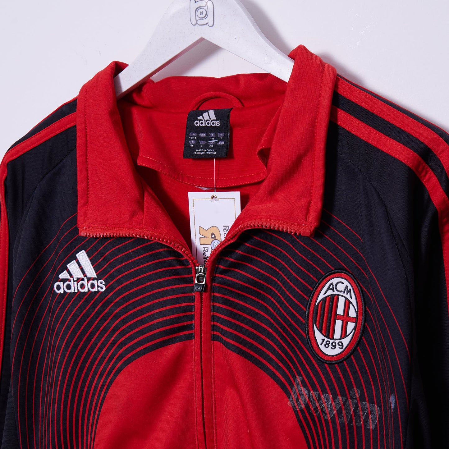 Vintage AC Milan 2000s Adidas Track Jacket Large