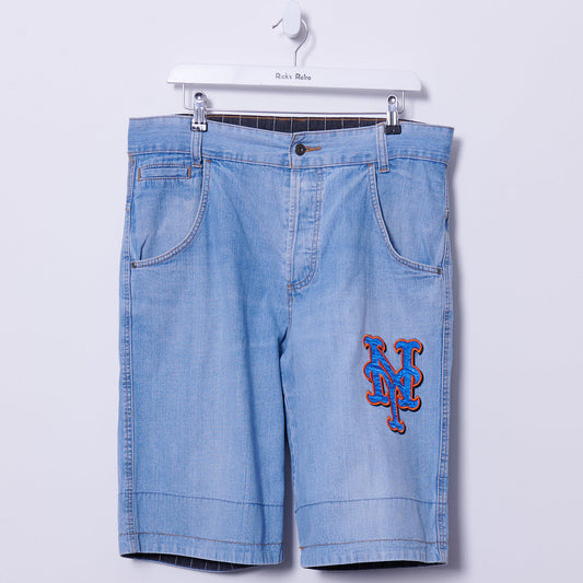 Vintage New York Mets 2000s Cooperstown Denim Jorts 36W