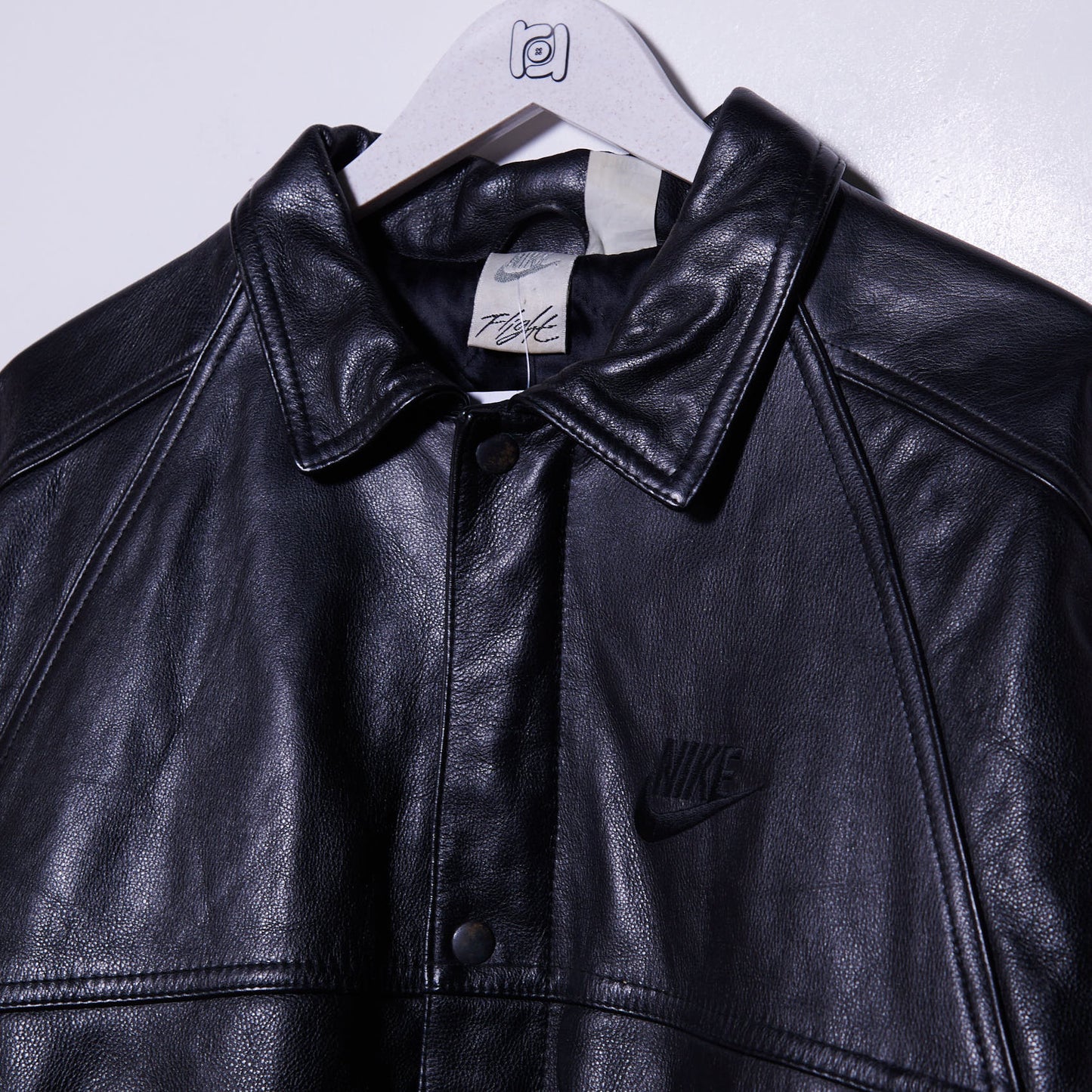 Vintage Nike Air Jordan Flight Leather Jacket Medium