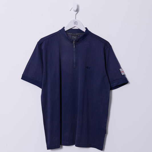 Vintage Versace Quarter Zip Polo Shirt Medium