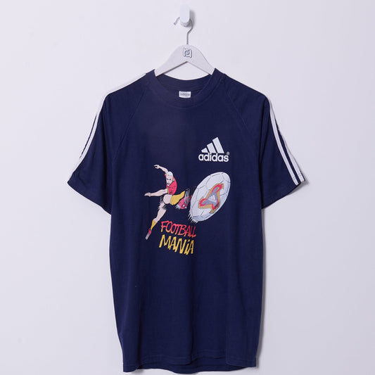 Vintage Adidas Football Mania T-Shirt Medium