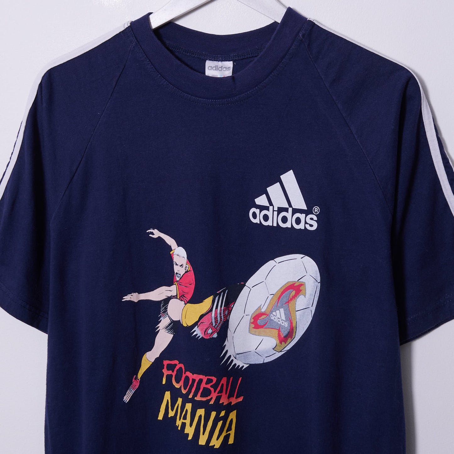 Vintage Adidas Football Mania T-Shirt Medium