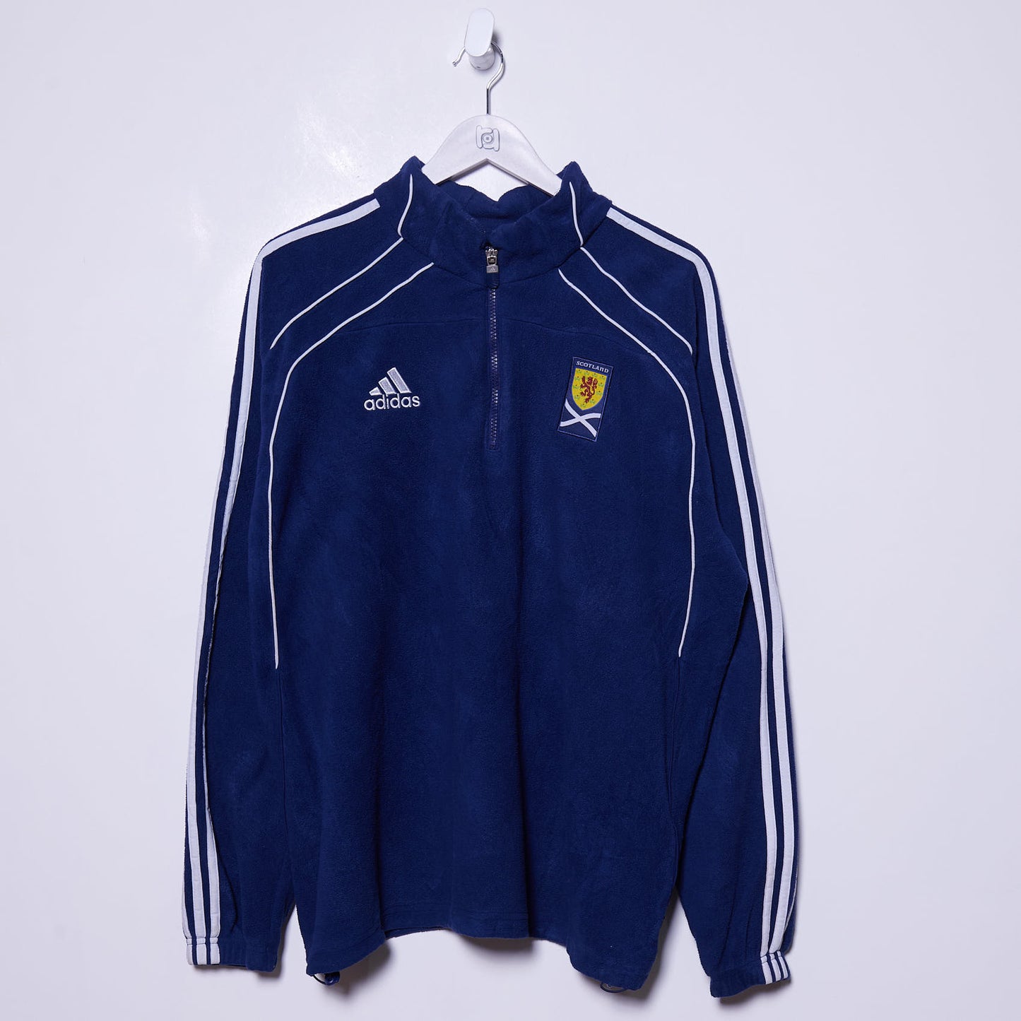 Vintage Scotland 2000-01 Adidas Quarter Zip Fleece Large