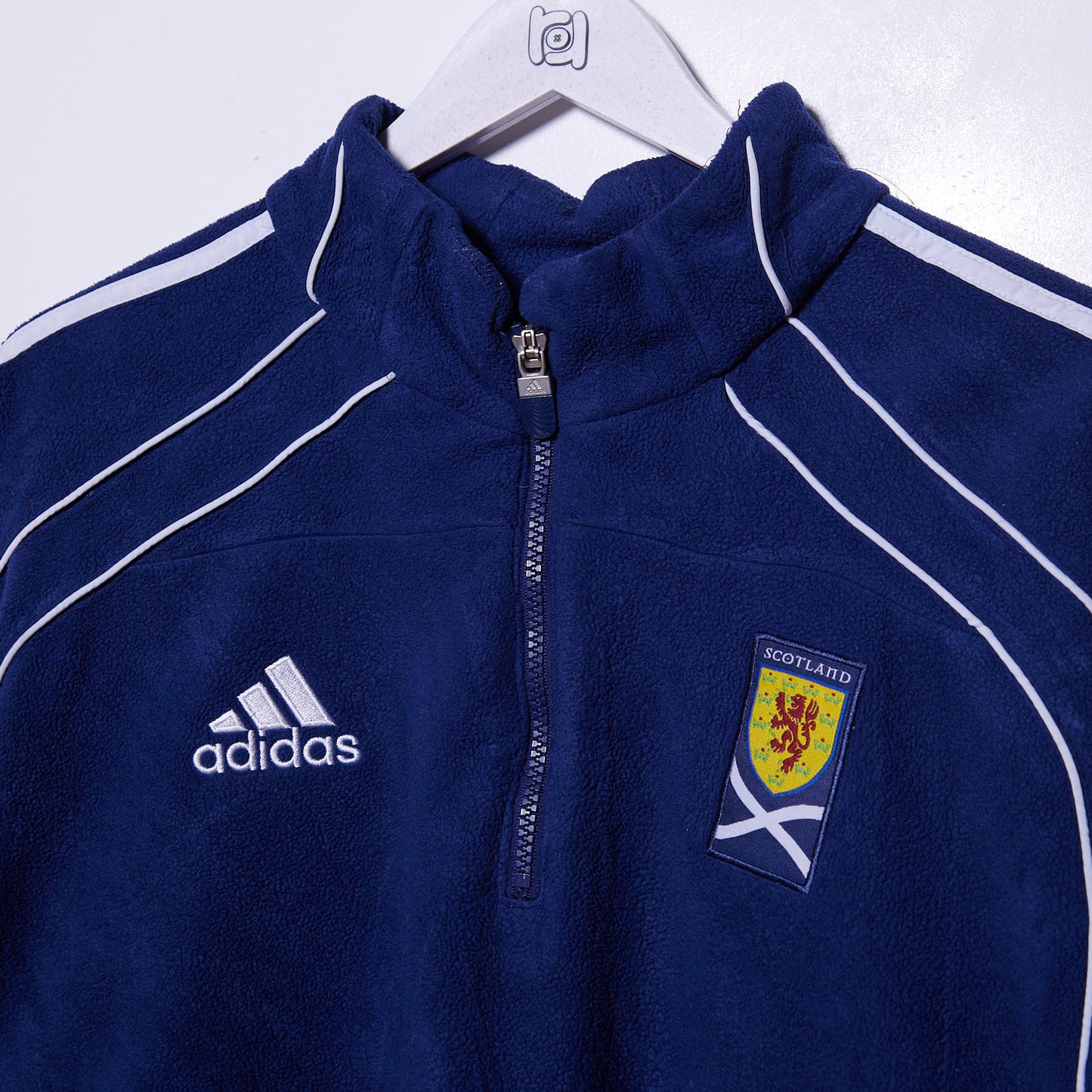 Vintage Scotland 2000-01 Adidas Quarter Zip Fleece Large