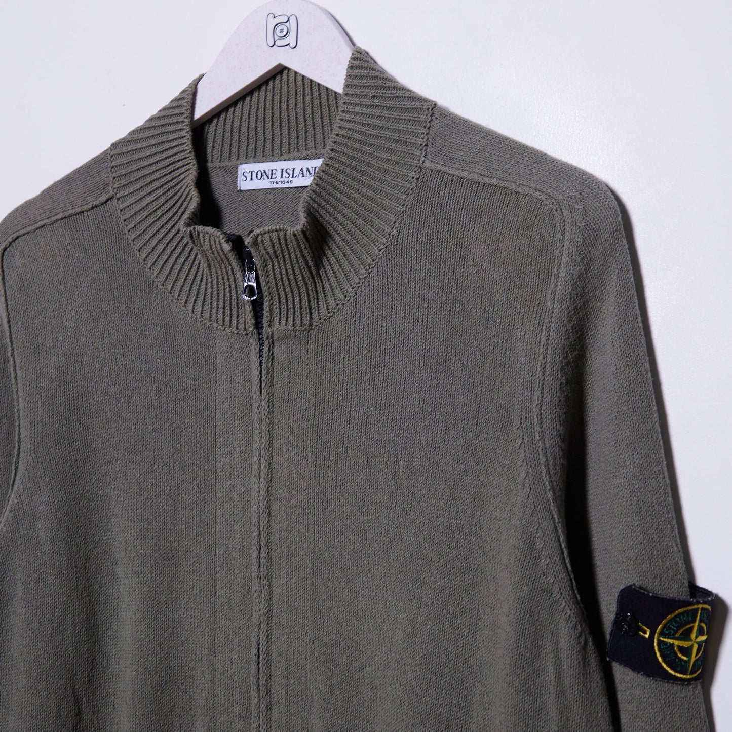 Vintage Stone Island 00s Full Zip Knit Large