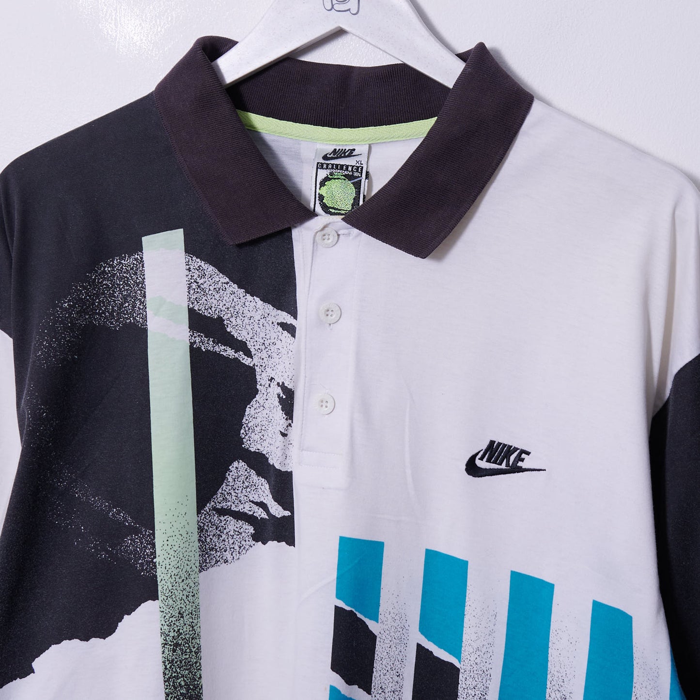 Vintage Nike 90s Challenge Court Polo Shirt Andre Agassi XL