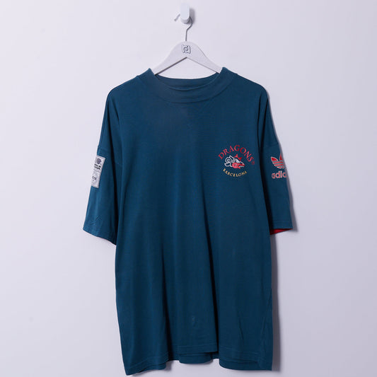 Vintage Barcelona Dragons World League NFL Adidas T-Shirt XXL