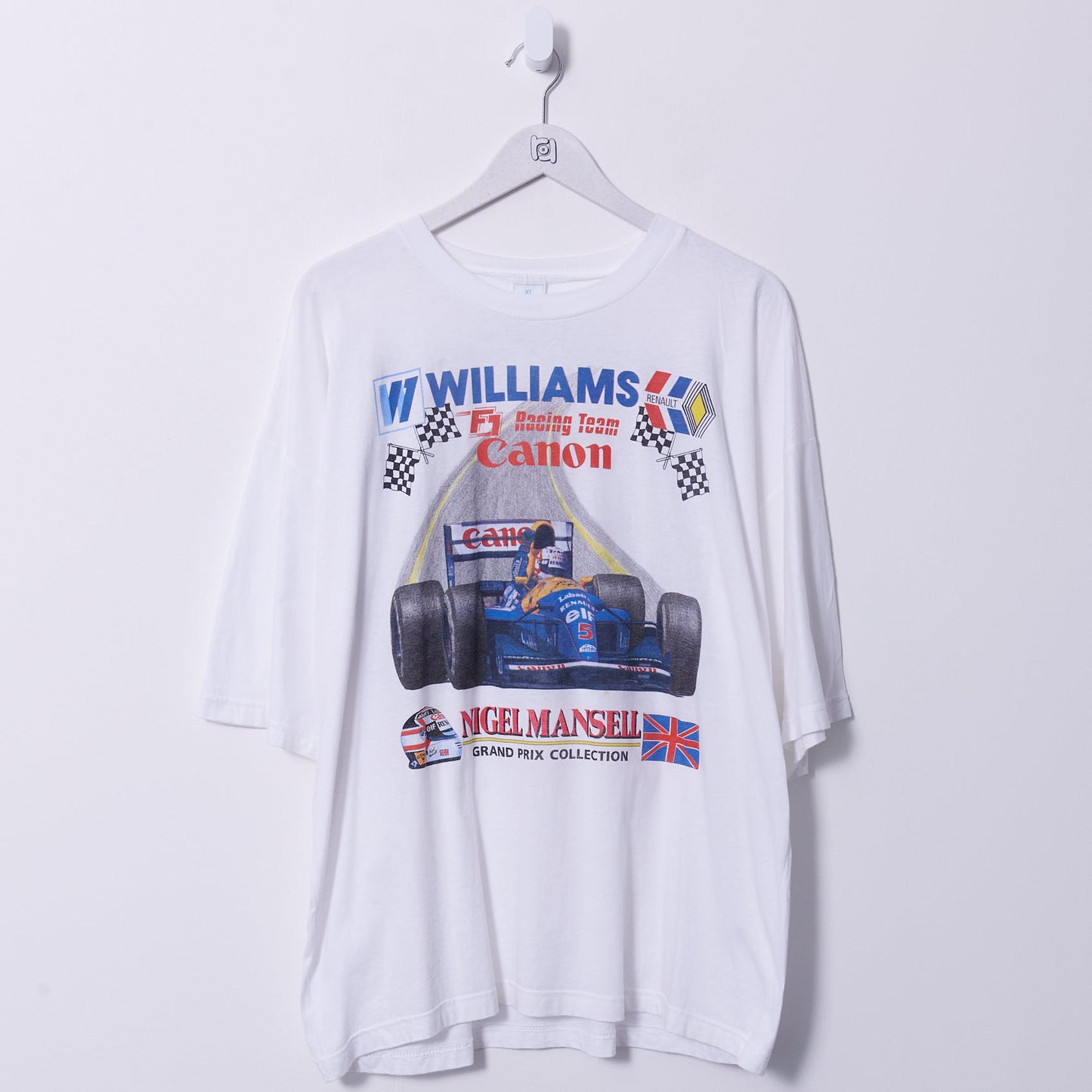 Vintage Williams F1 Formula Racing T-Shirt Nigel Mansell XL