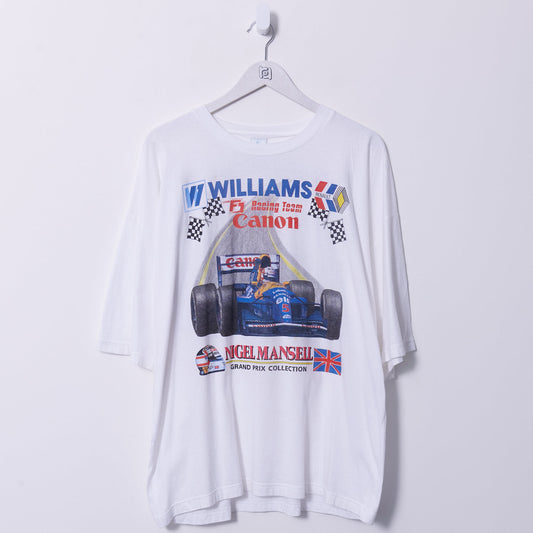 Vintage Williams F1 Formula Racing T-Shirt Nigel Mansell XL