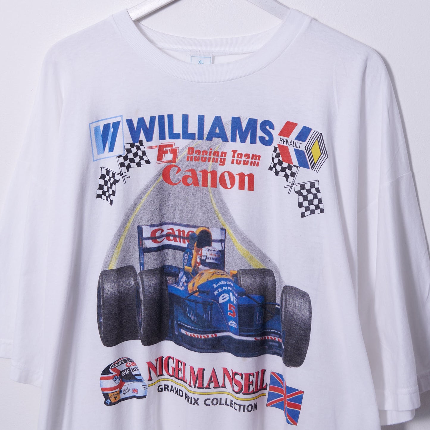 Vintage Williams F1 Formula Racing T-Shirt Nigel Mansell XL