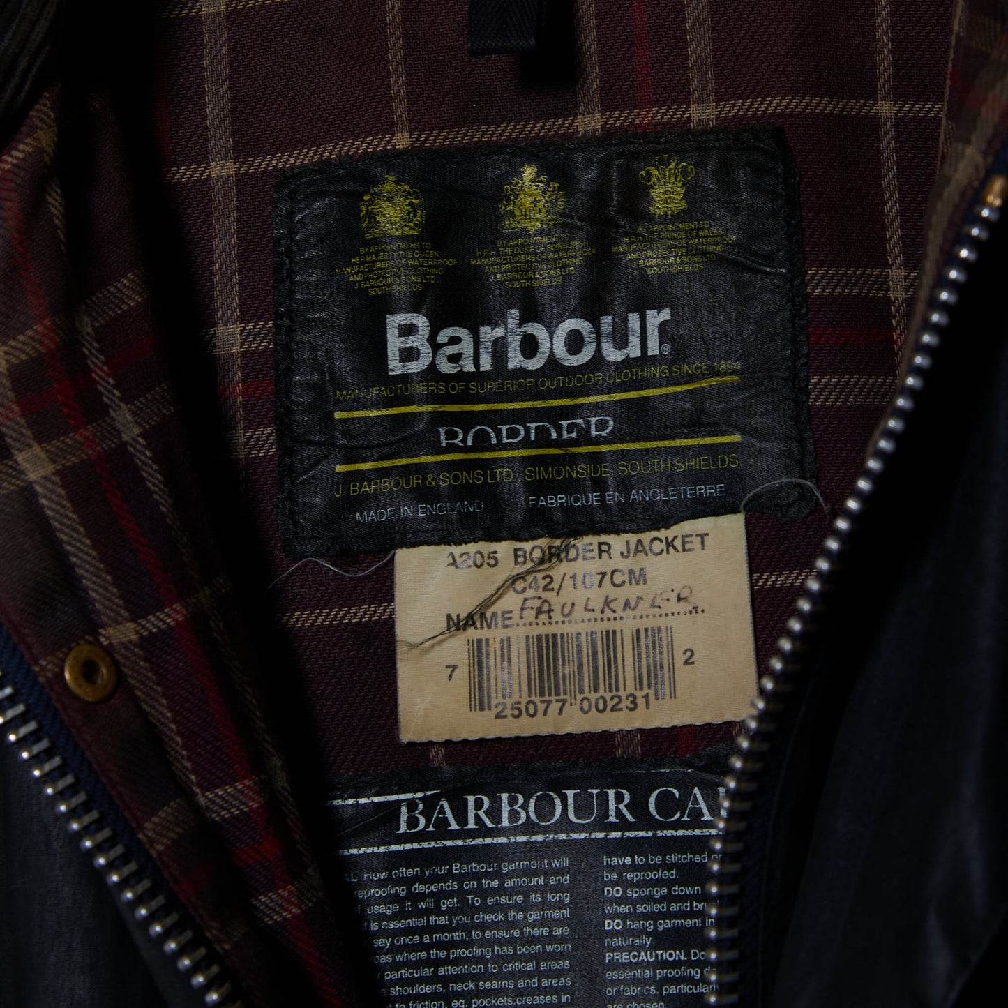 Vintage Barbour Border Wax Jacket XL