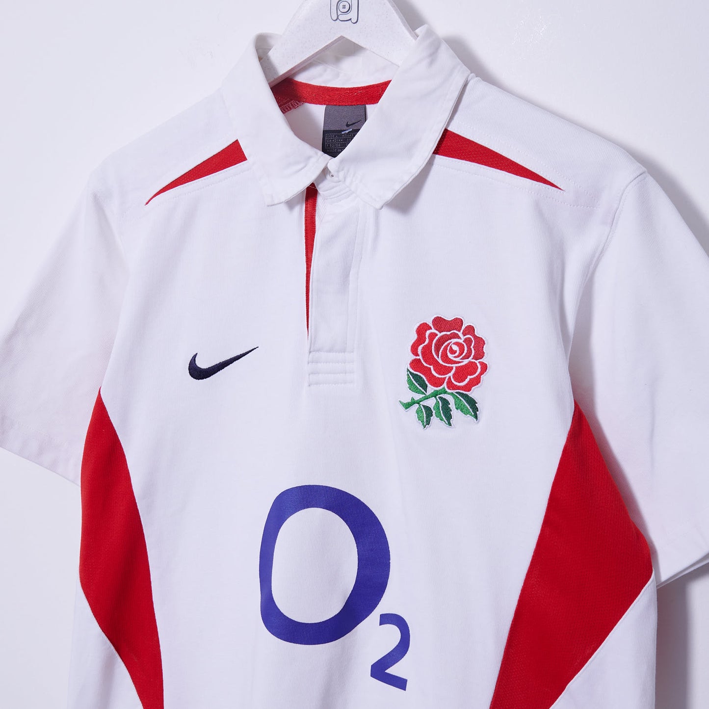 Vintage England Rugby Nike Polo Shirt Large