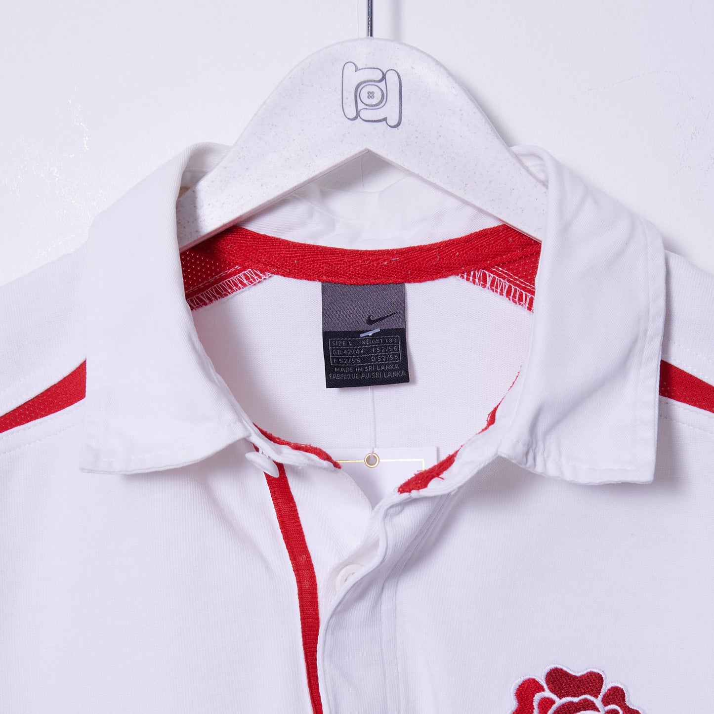 Vintage England Rugby Nike Polo Shirt Large