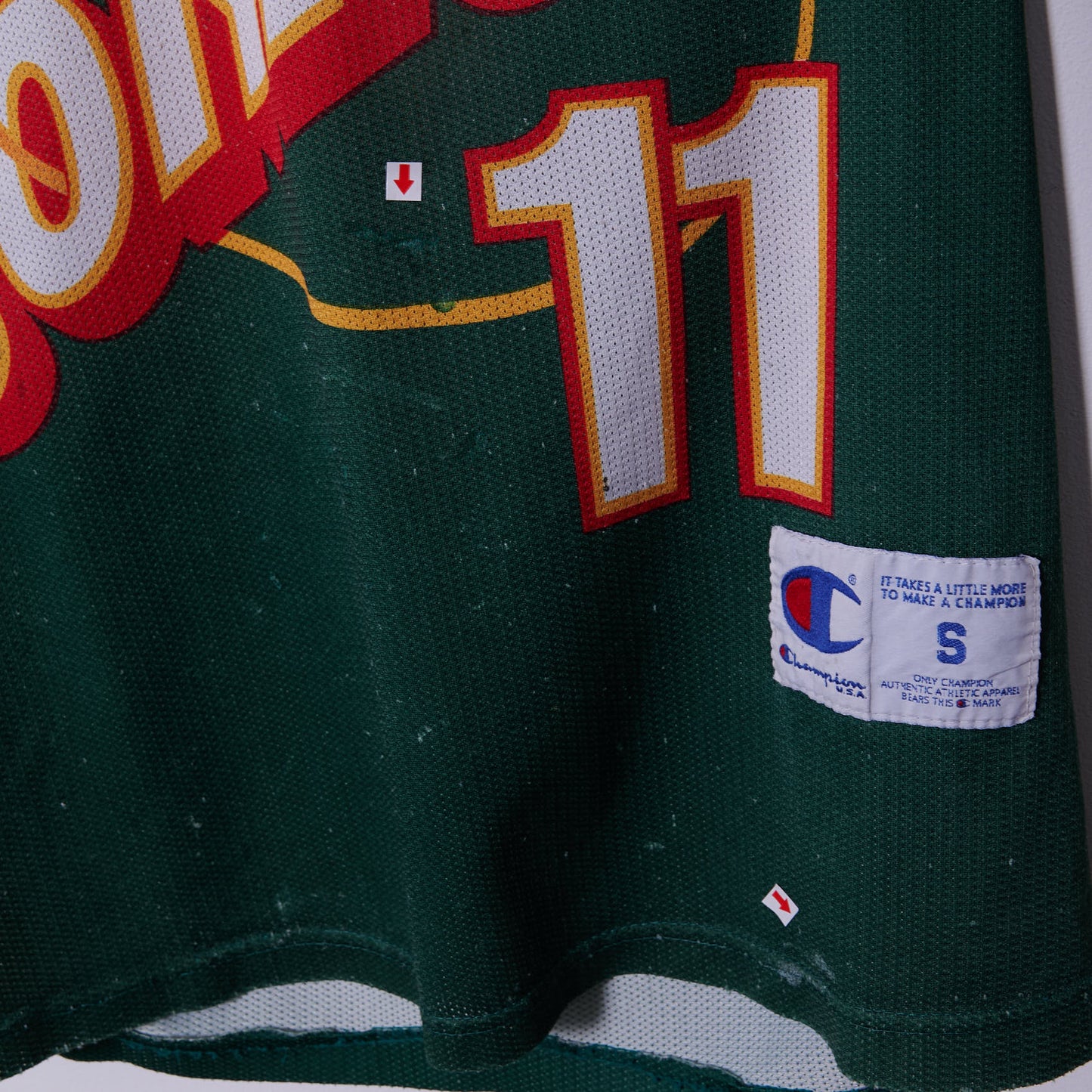 Vintage Seattle Super Sonics NBA Champion Jersey #11 Schrempf Small