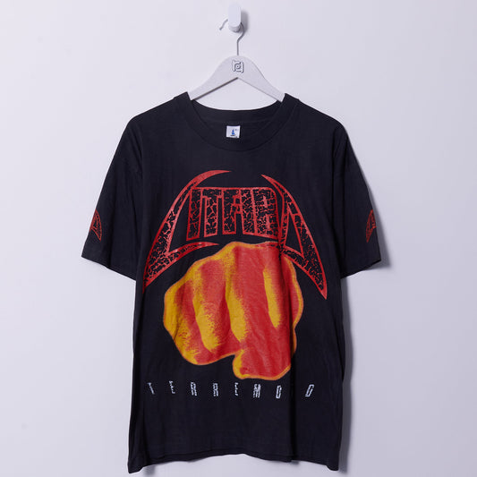 Vintage Litfiba Terremoto 1993 TourCross Star T-shirt XL