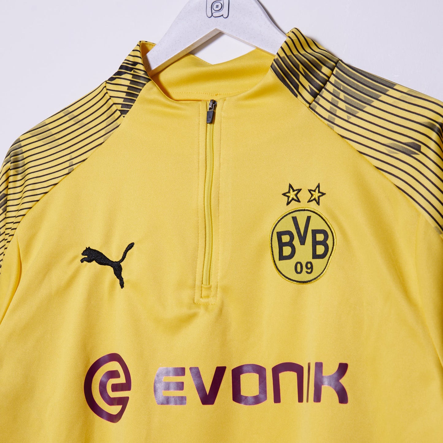 Vintage Borussia Dortmund Puma Quarter Zip Training Top Small