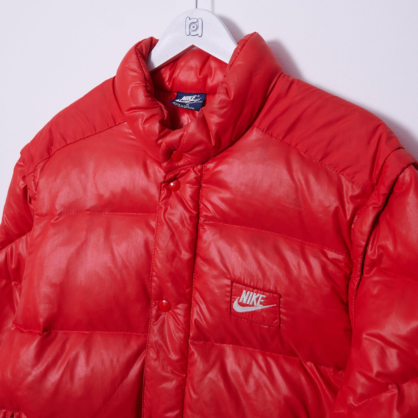 Vintage Nike 80s Puffer Jacket Zip Off Arms Medium