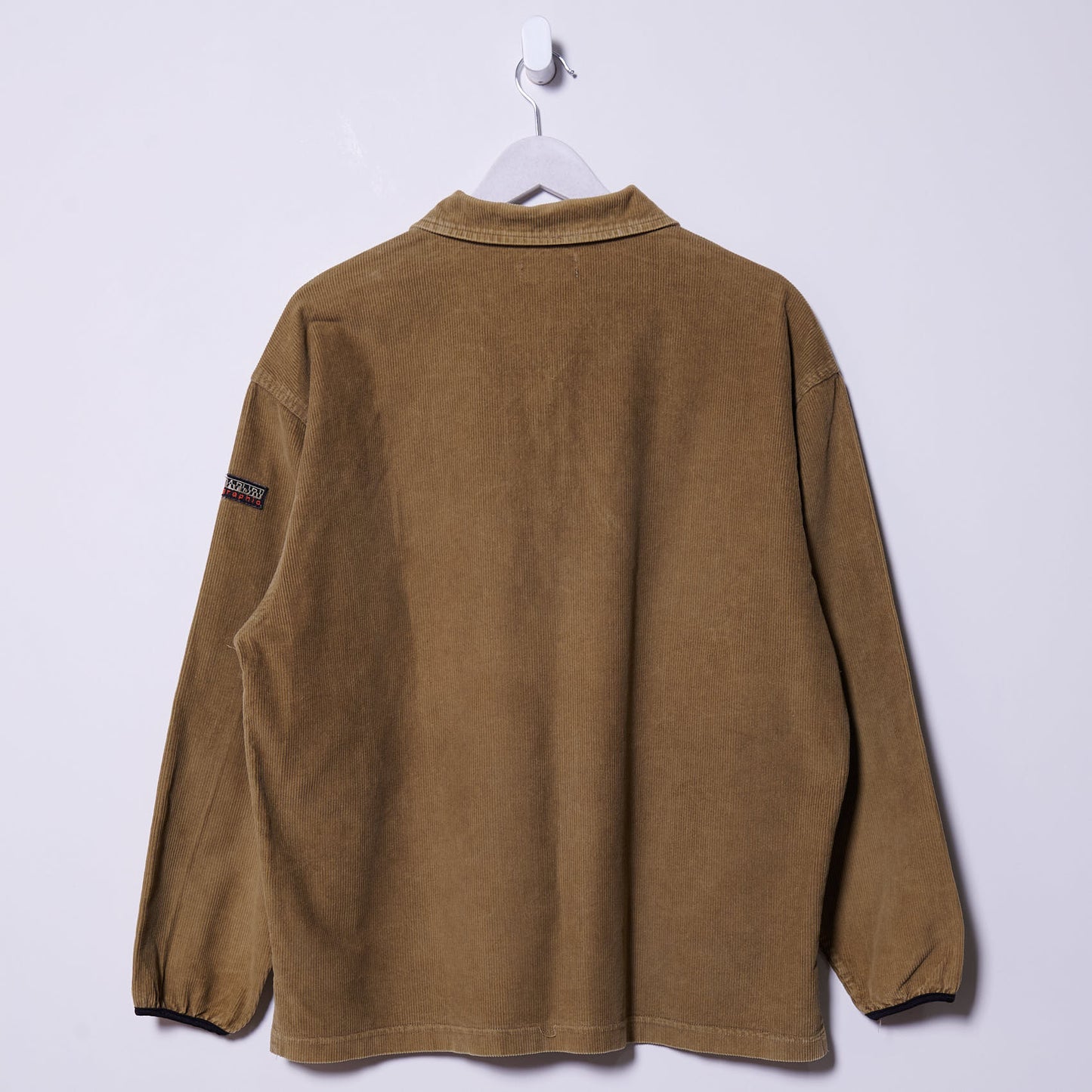 Vintage Napapijri Corduroy Quarter Zip Sweatshirt Large