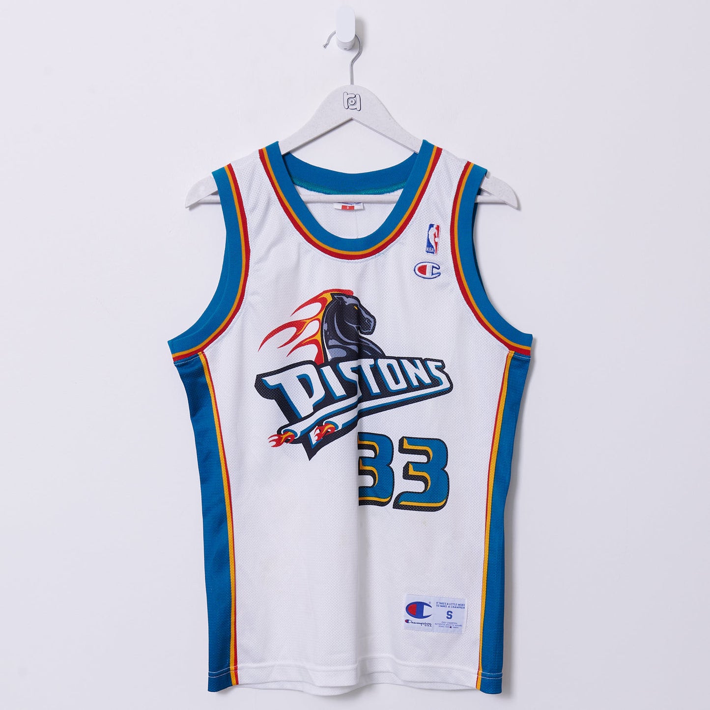 Vintage Detroit Pistons Champion Shirt #33 Grant Hill Small
