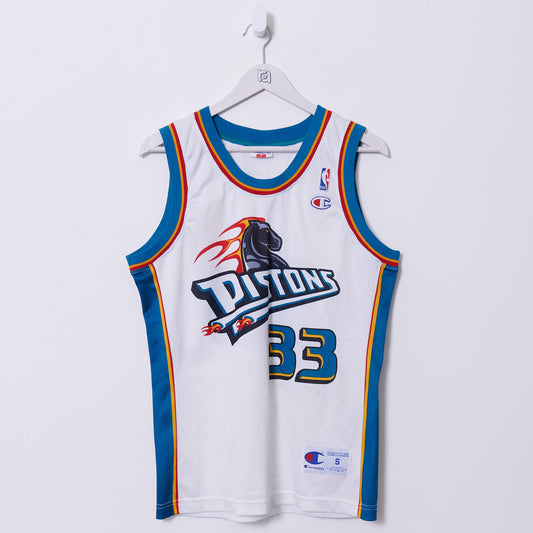 Vintage Detroit Pistons Champion Shirt #33 Grant Hill Small