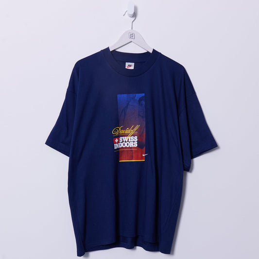 Vintage Swiss Indoors Basel Nike Davidoff T-Shirt XXL
