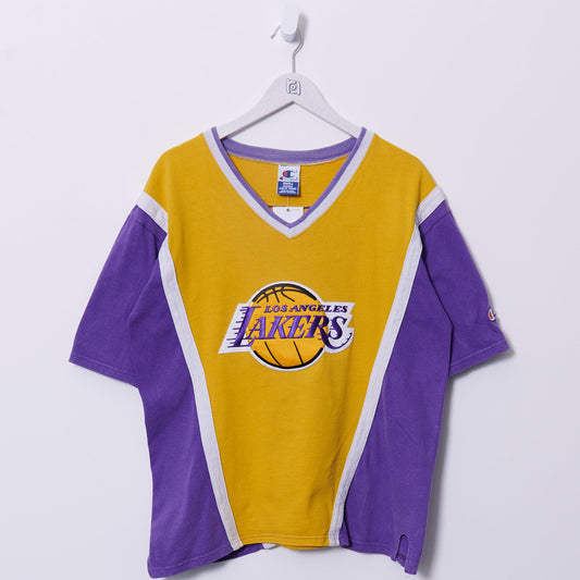 Vintage LA Lakers Champion 90s T-Shirt Large