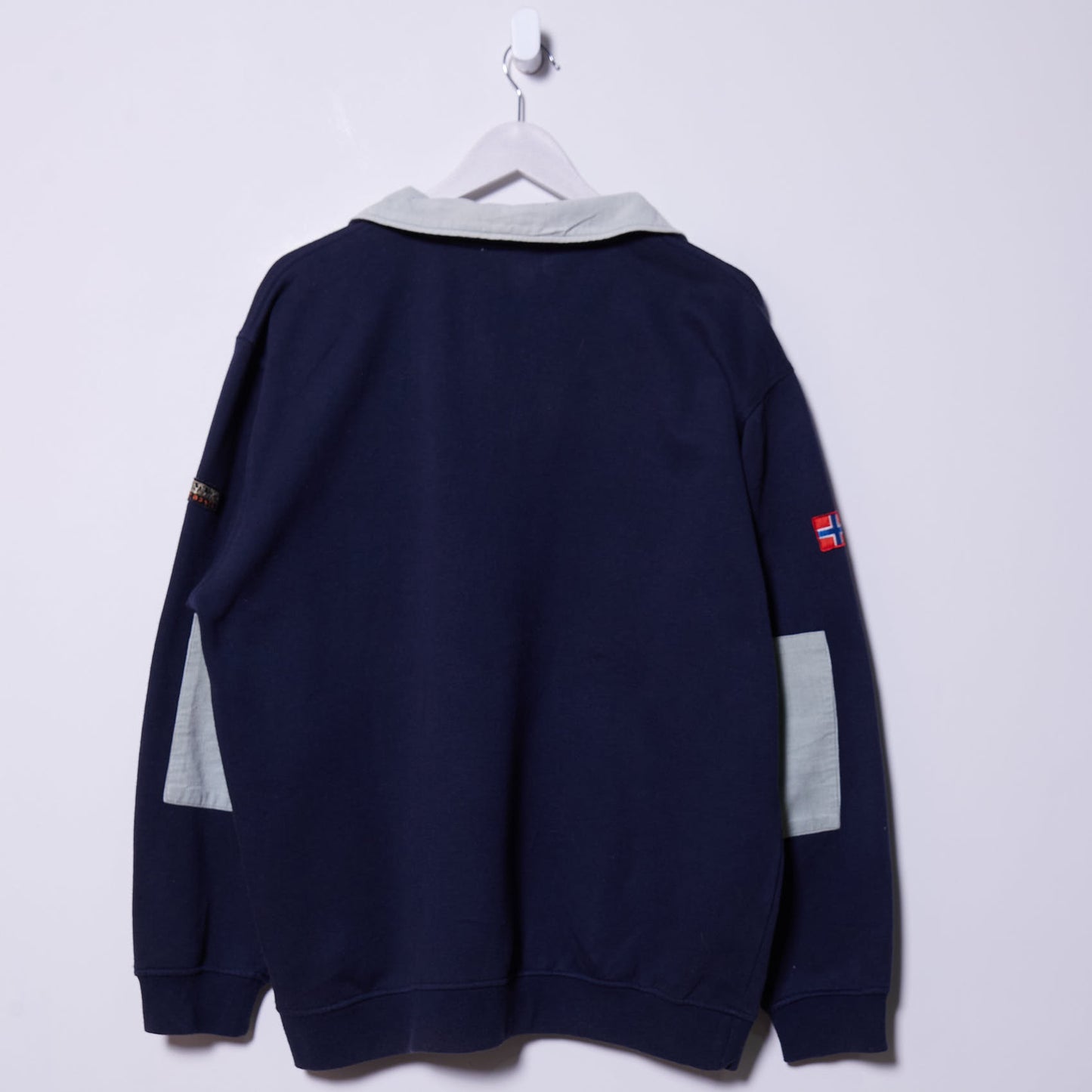 Vintage Napapijri Sweatshirt Corduroy Detailing XL