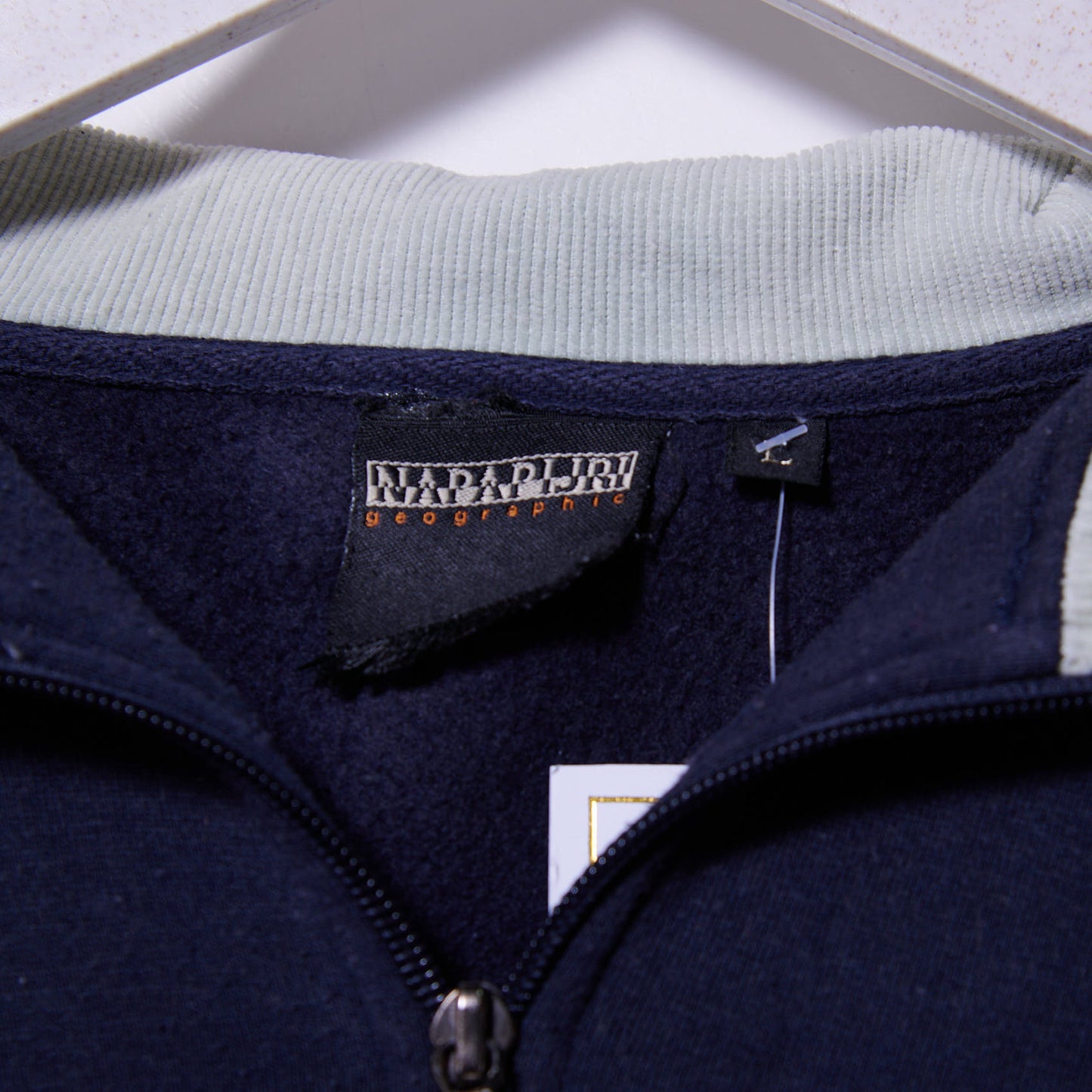 Vintage Napapijri Sweatshirt Corduroy Detailing XL