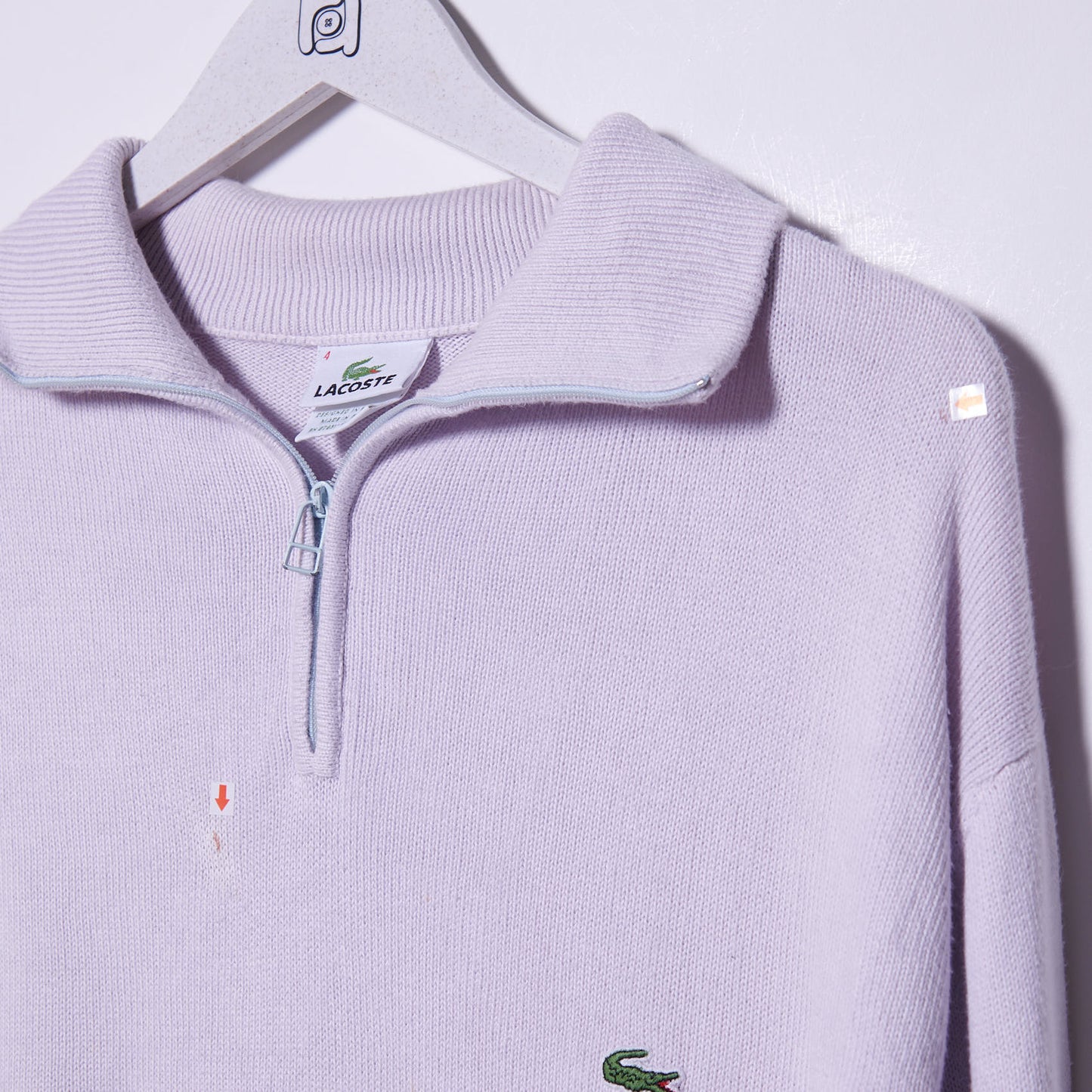 Vintage Lacoste Quarter Zip Knit XL