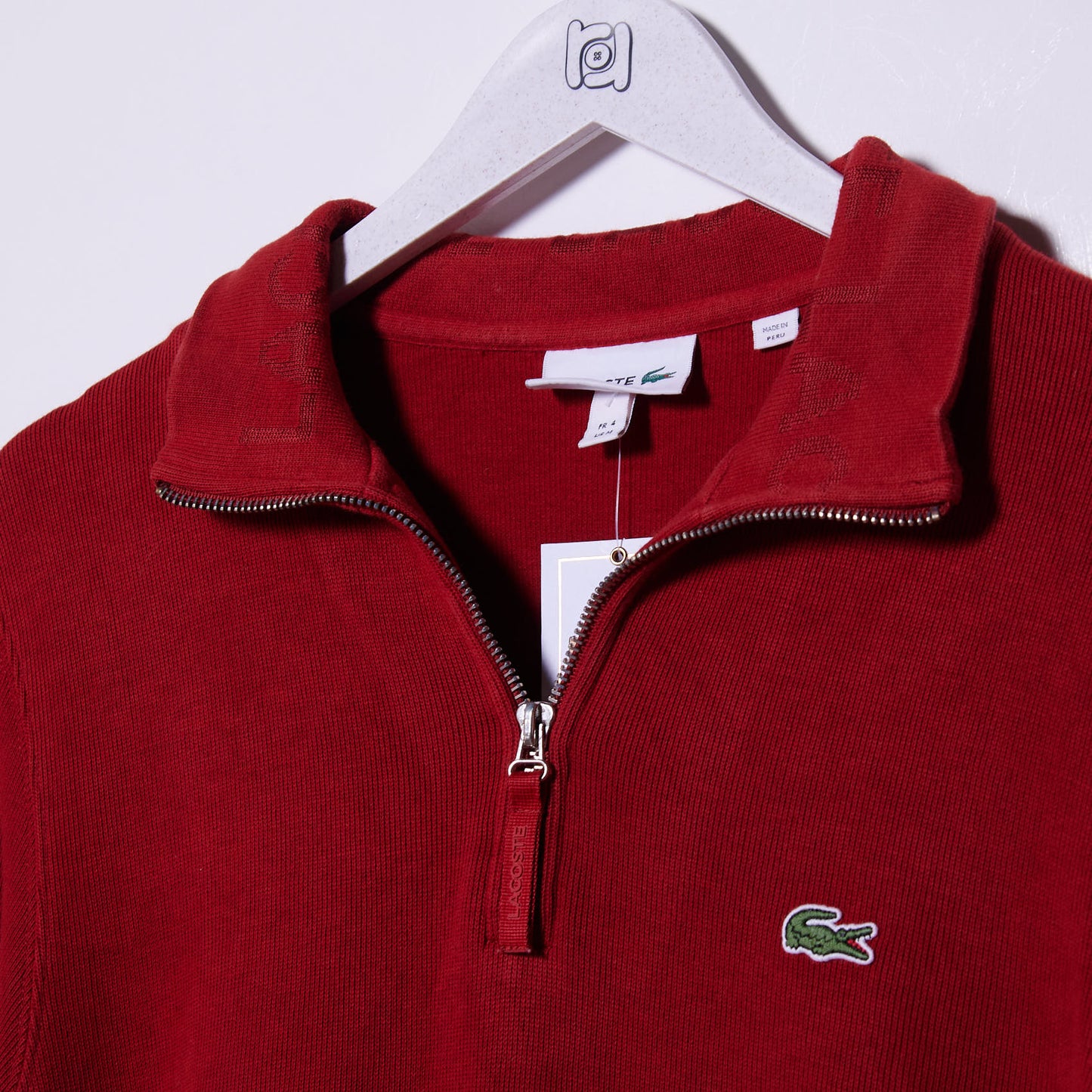 Vintage Lacoste Quarter Zip Knit Medium