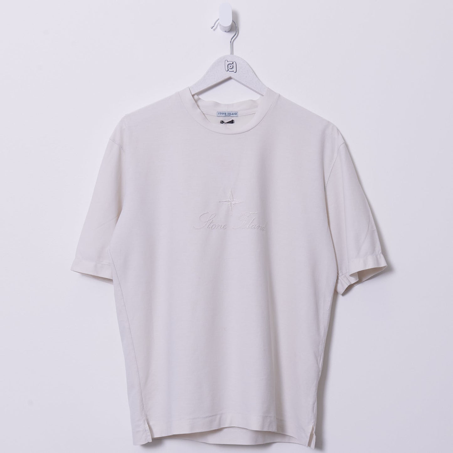 Vintage Stone Island 90s Script T-Shirt Large