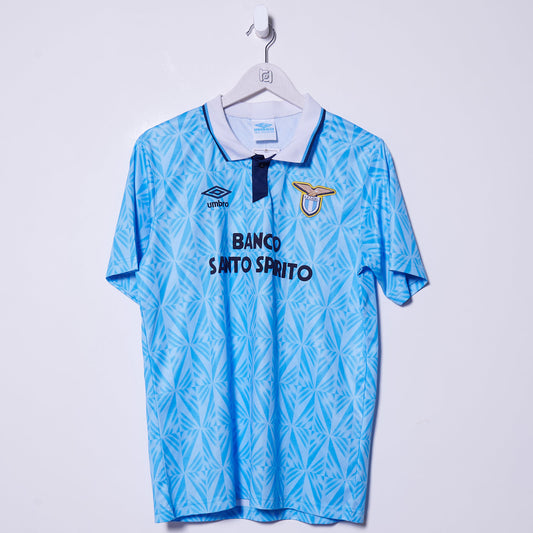 Vintage Lazio 1992 Umbro Shirt # 10 Gascoigne Large