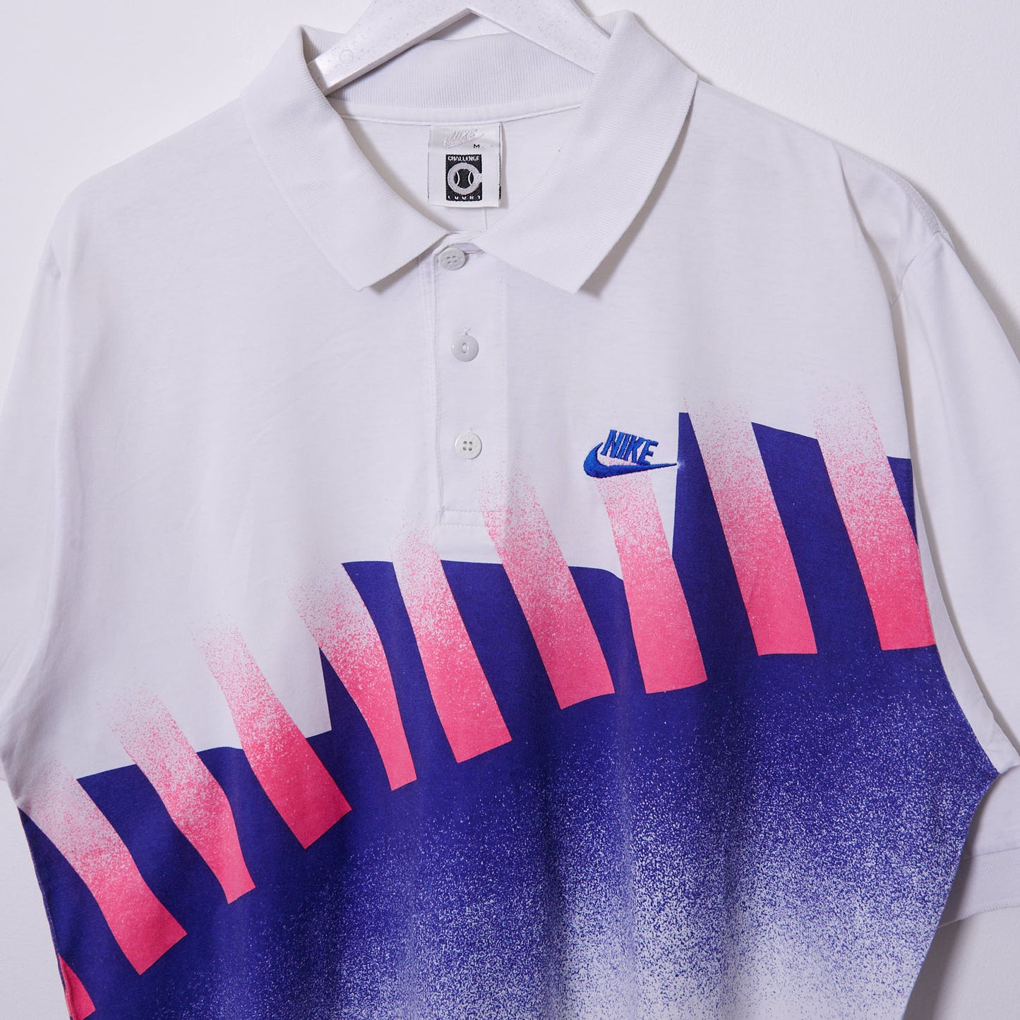 Vintage Nike Challenge Court Andre Agassi Hot Lava Polo Shirt Medium
