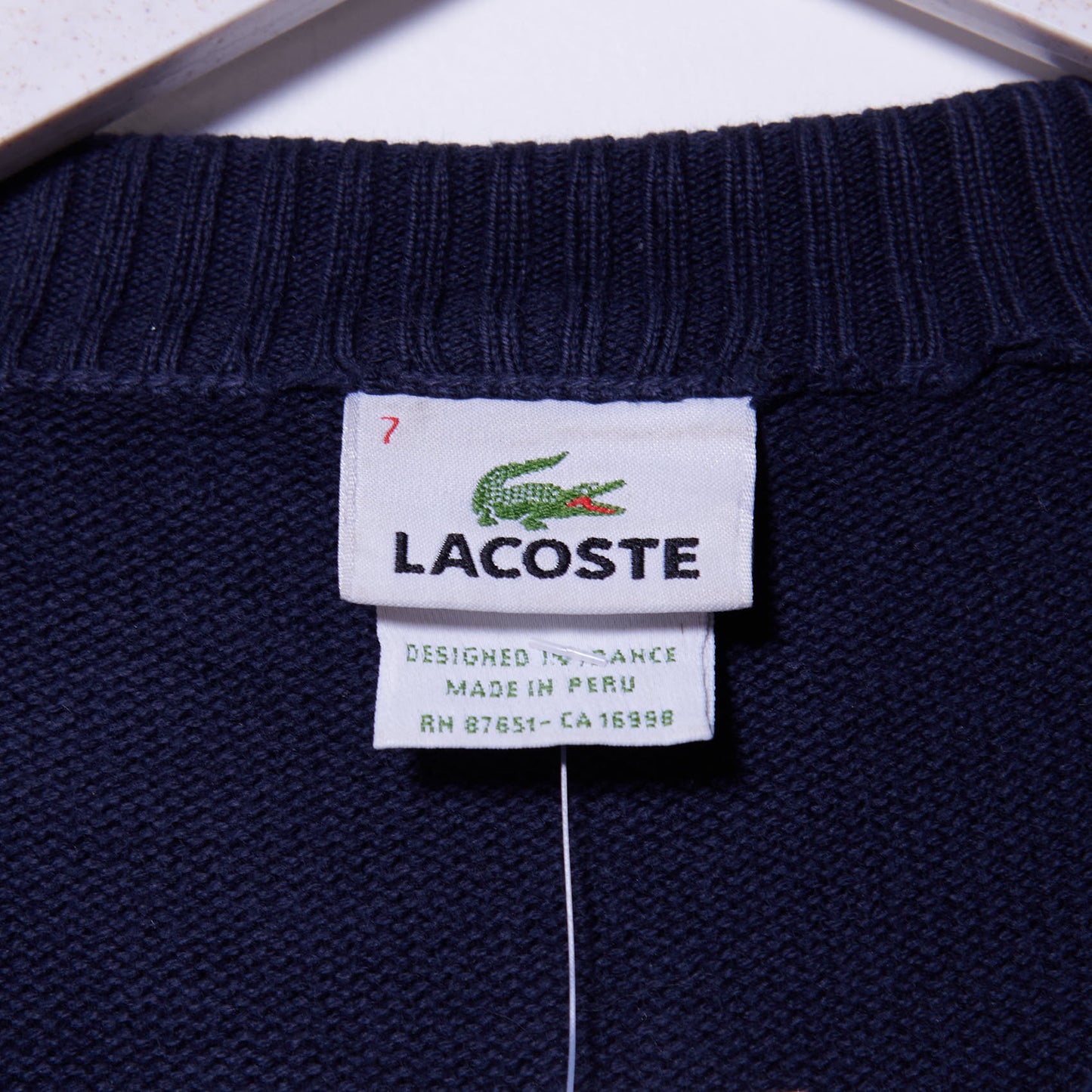 Vintage Lacoste Full Zip Knit XXL