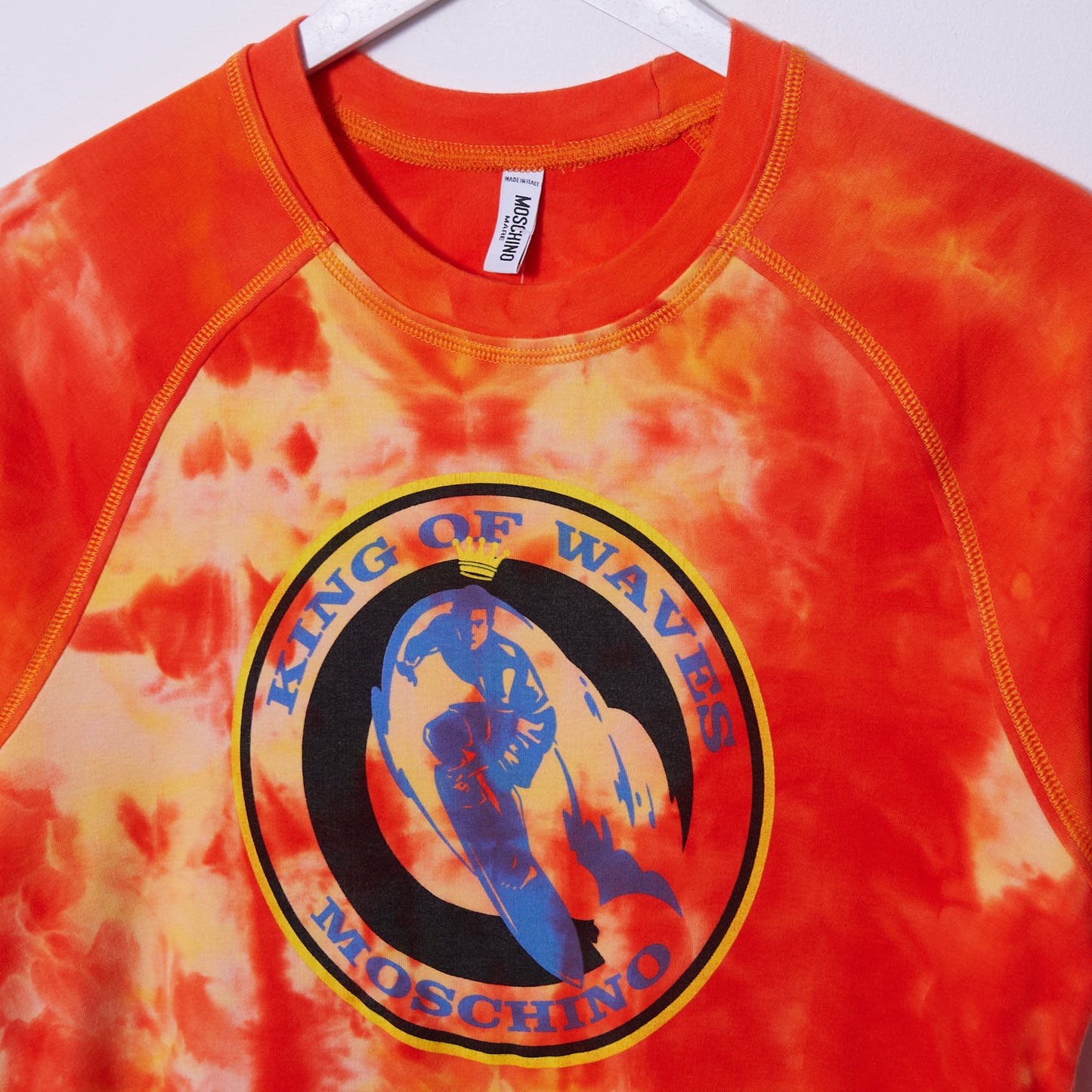 Vintage King of Waves Surfing Moschino T-Shirt Small