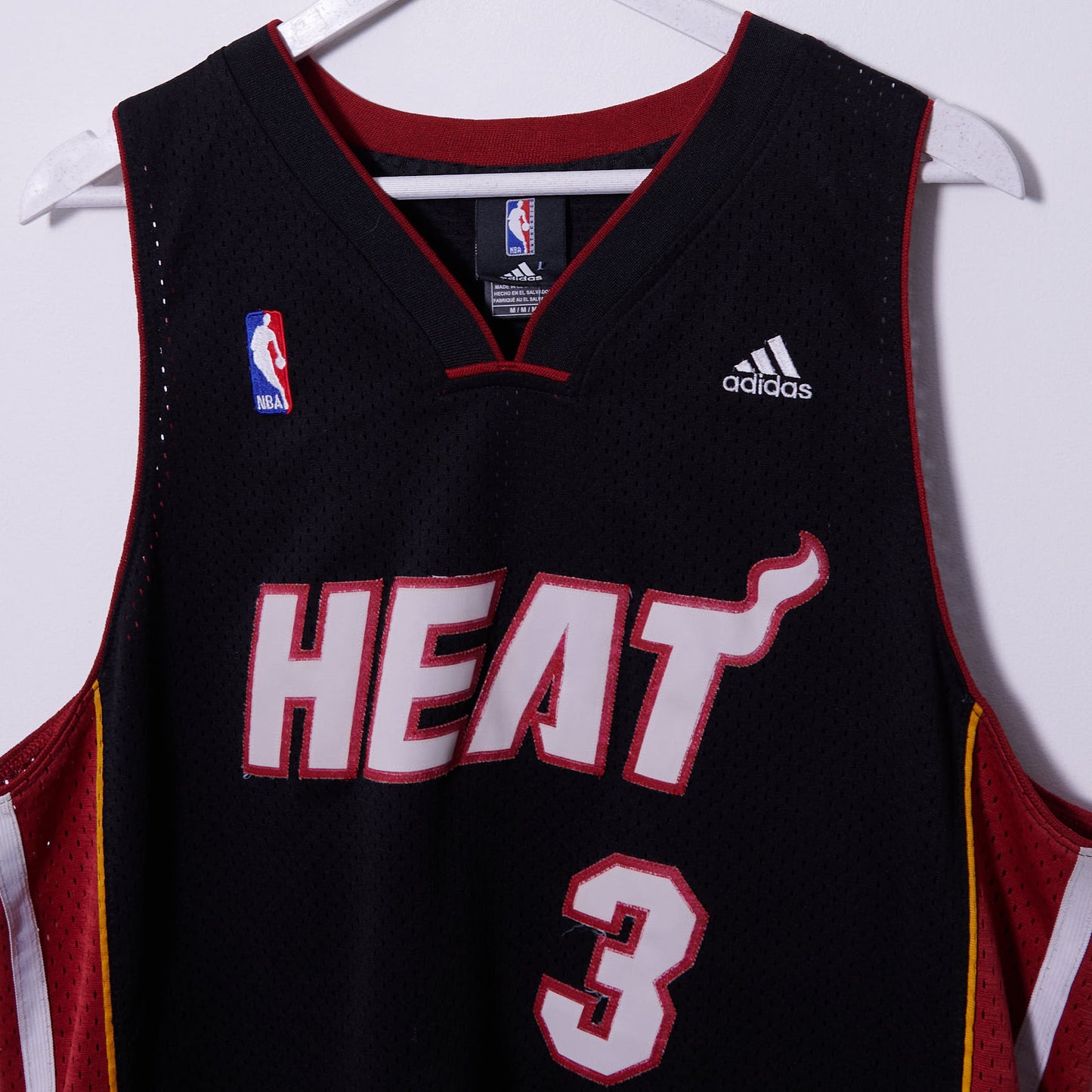 Vintage Miami Heat Adidas Shirt #3 Dwayne Wade Medium