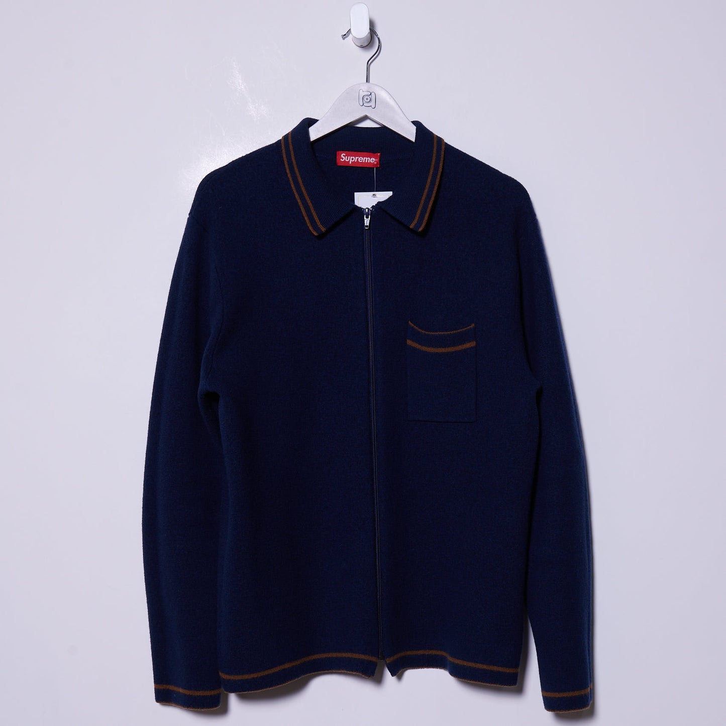 Vintage Supreme Full Zip Collared Knit Medium