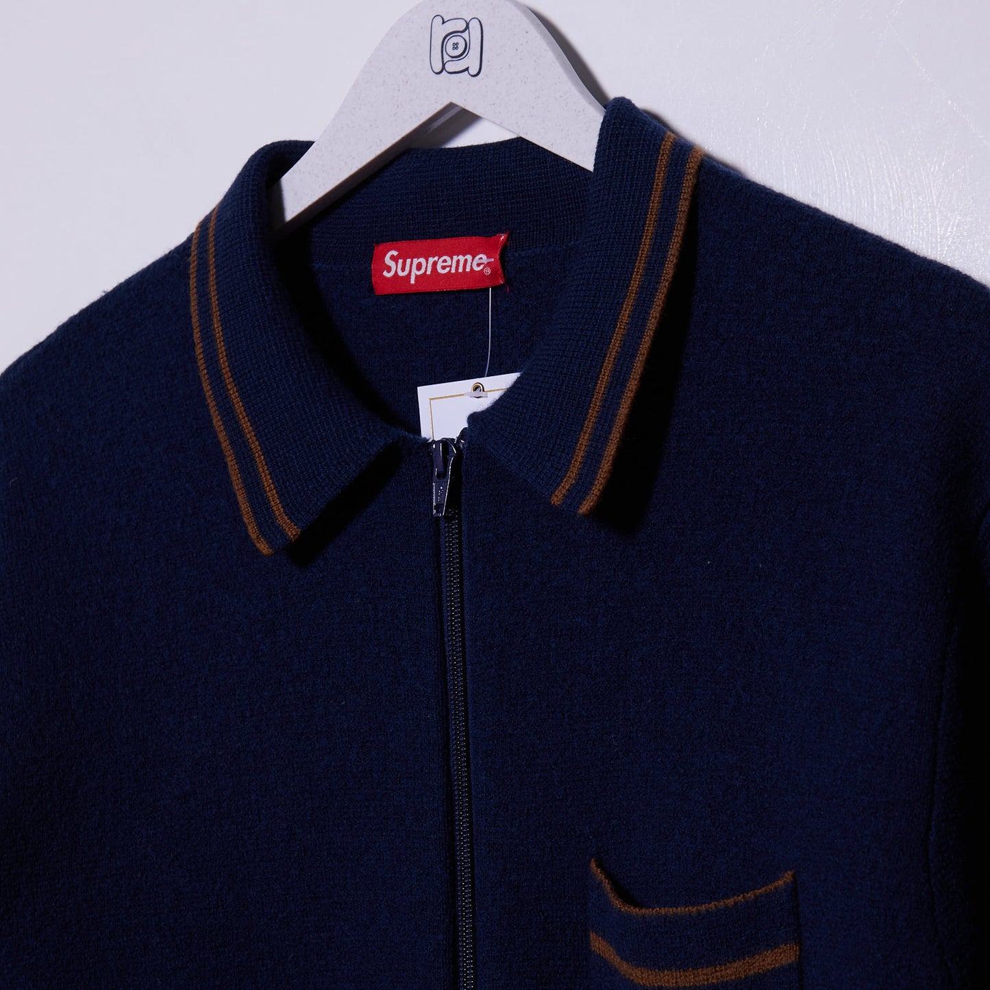 Vintage Supreme Full Zip Collared Knit Medium