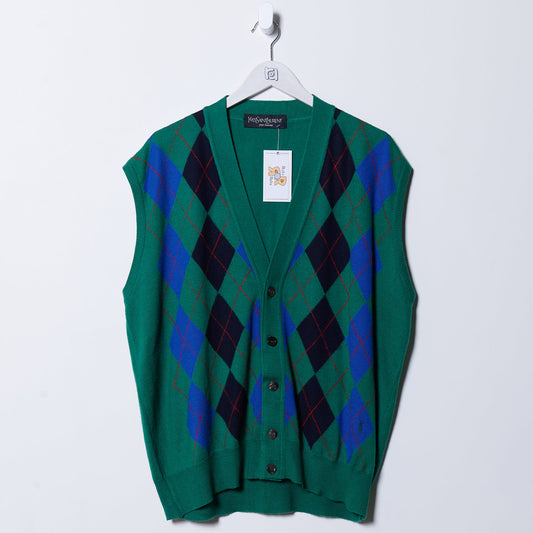 Vintage YSL Knitted Sweater Vest XL