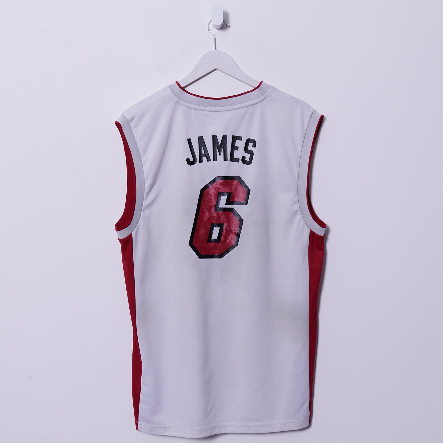 Vintage Miami Heat Adidas Shirt #6 James Medium