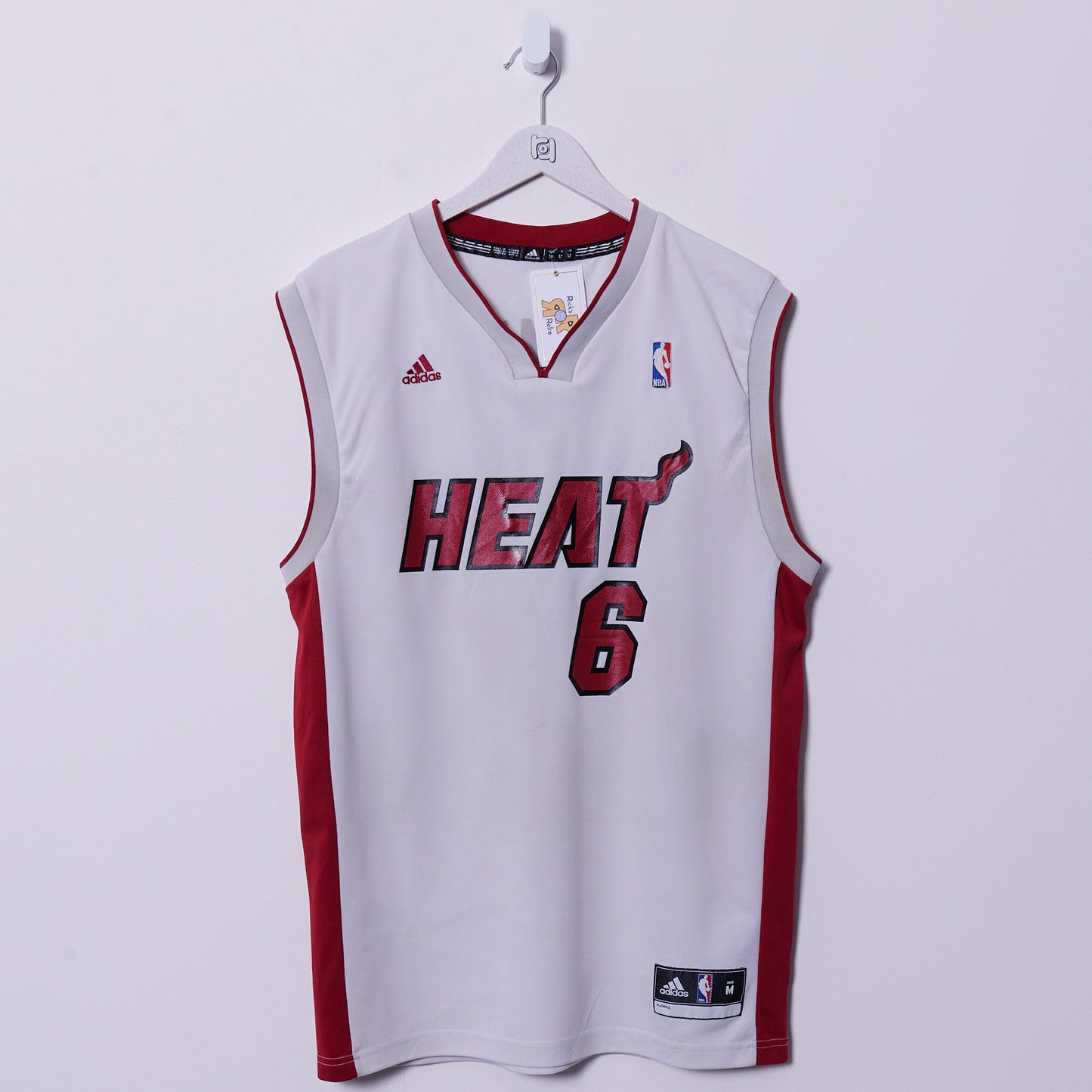 Vintage Miami Heat Adidas Shirt #6 James Medium