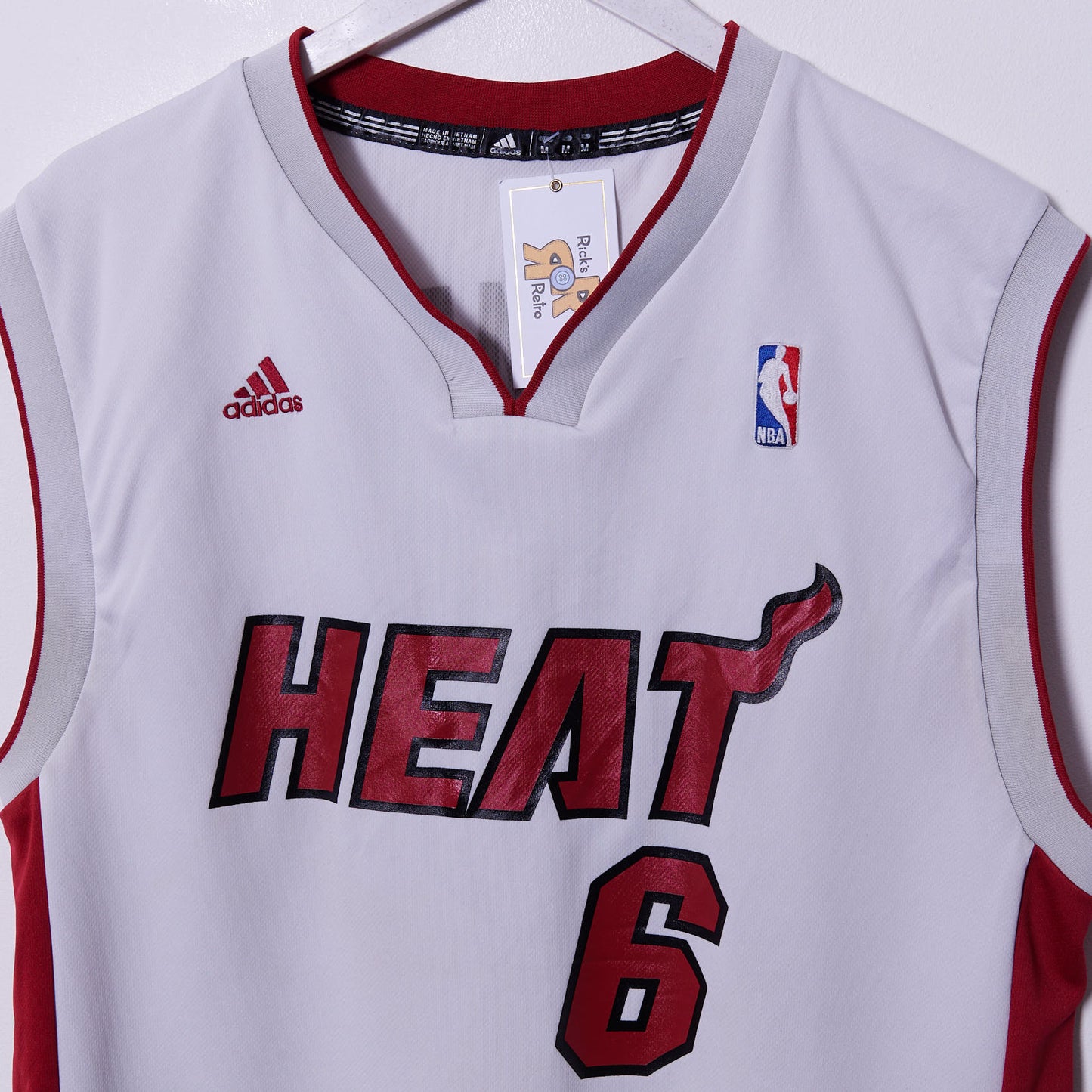 Vintage Miami Heat Adidas Shirt #6 James Medium