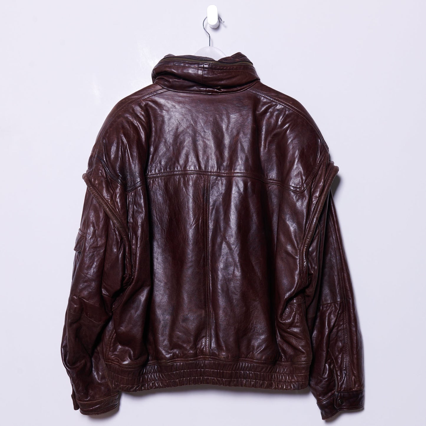 Vintage Italian Multi Pocket 90s Leather Jacket New With Tags XL