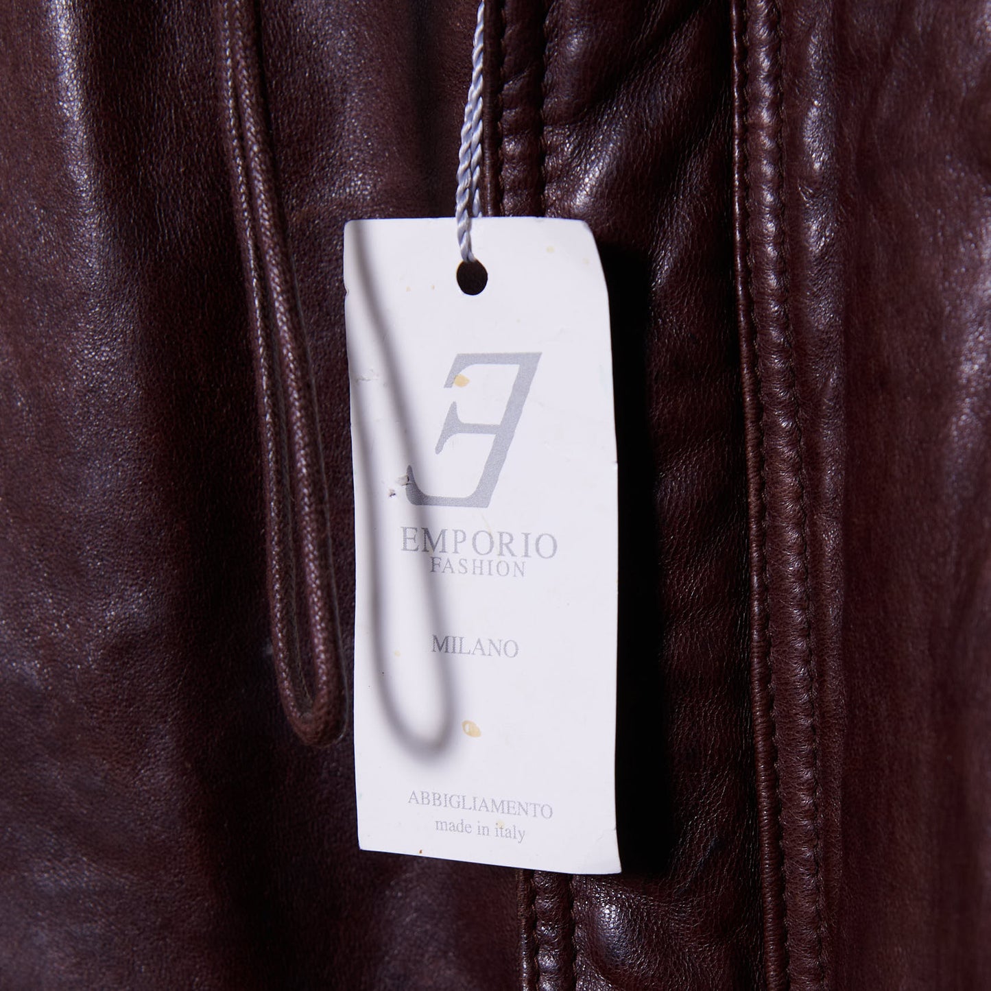Vintage Italian Multi Pocket 90s Leather Jacket New With Tags XL
