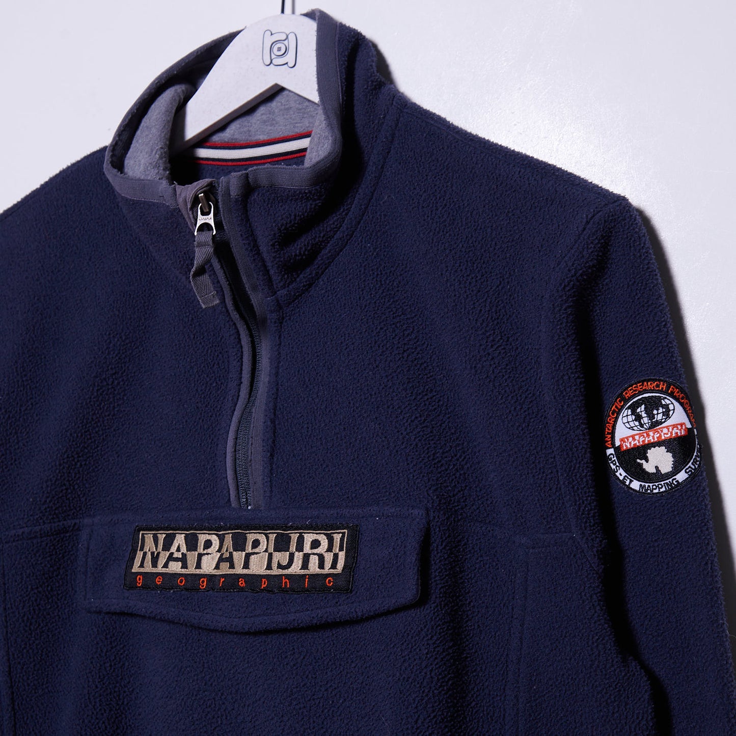 Vintage Napapijri Quarter Zip Fleece Small