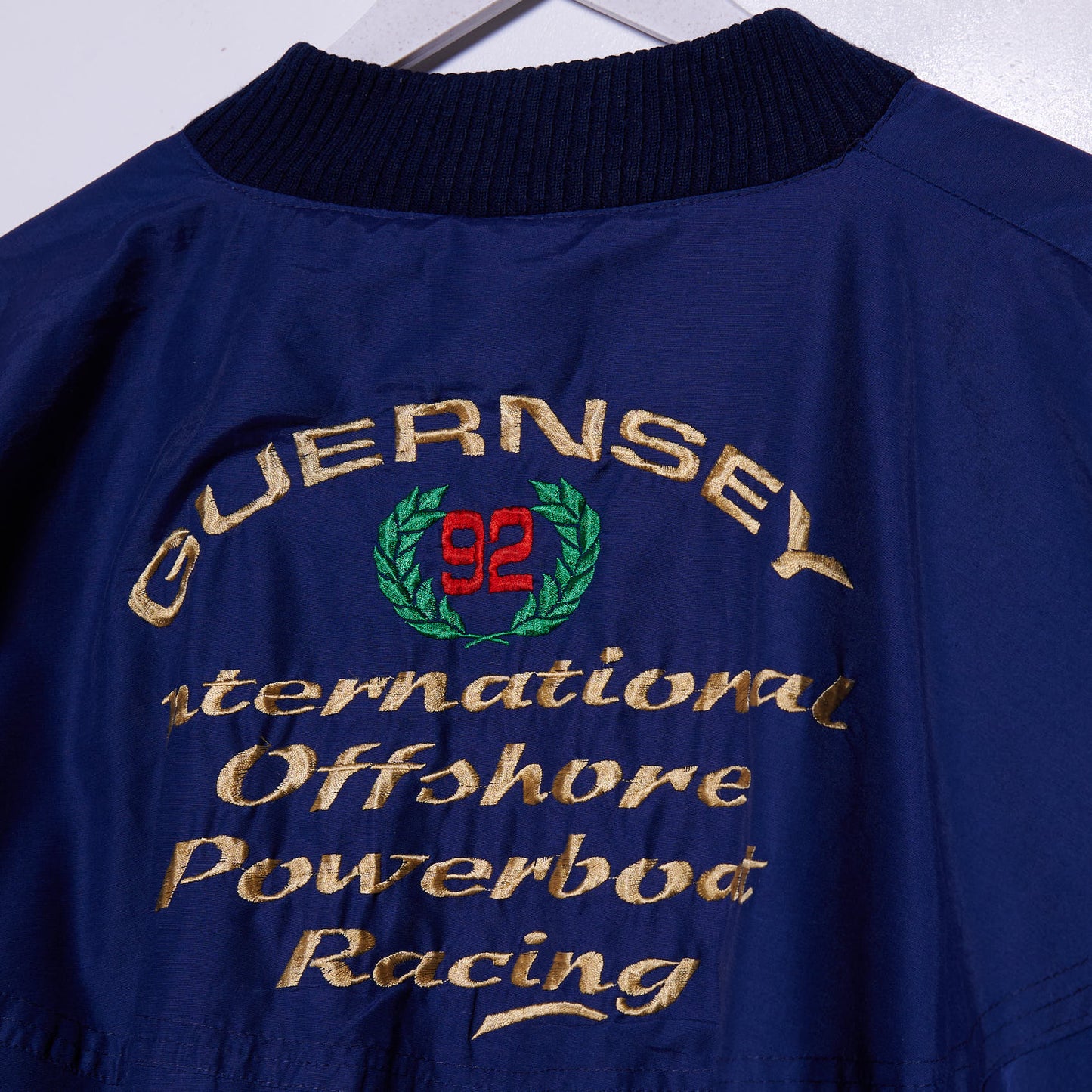 Vintage Guernsey Offshore 1992 International Powerboat Racing Bomber Jacket XL