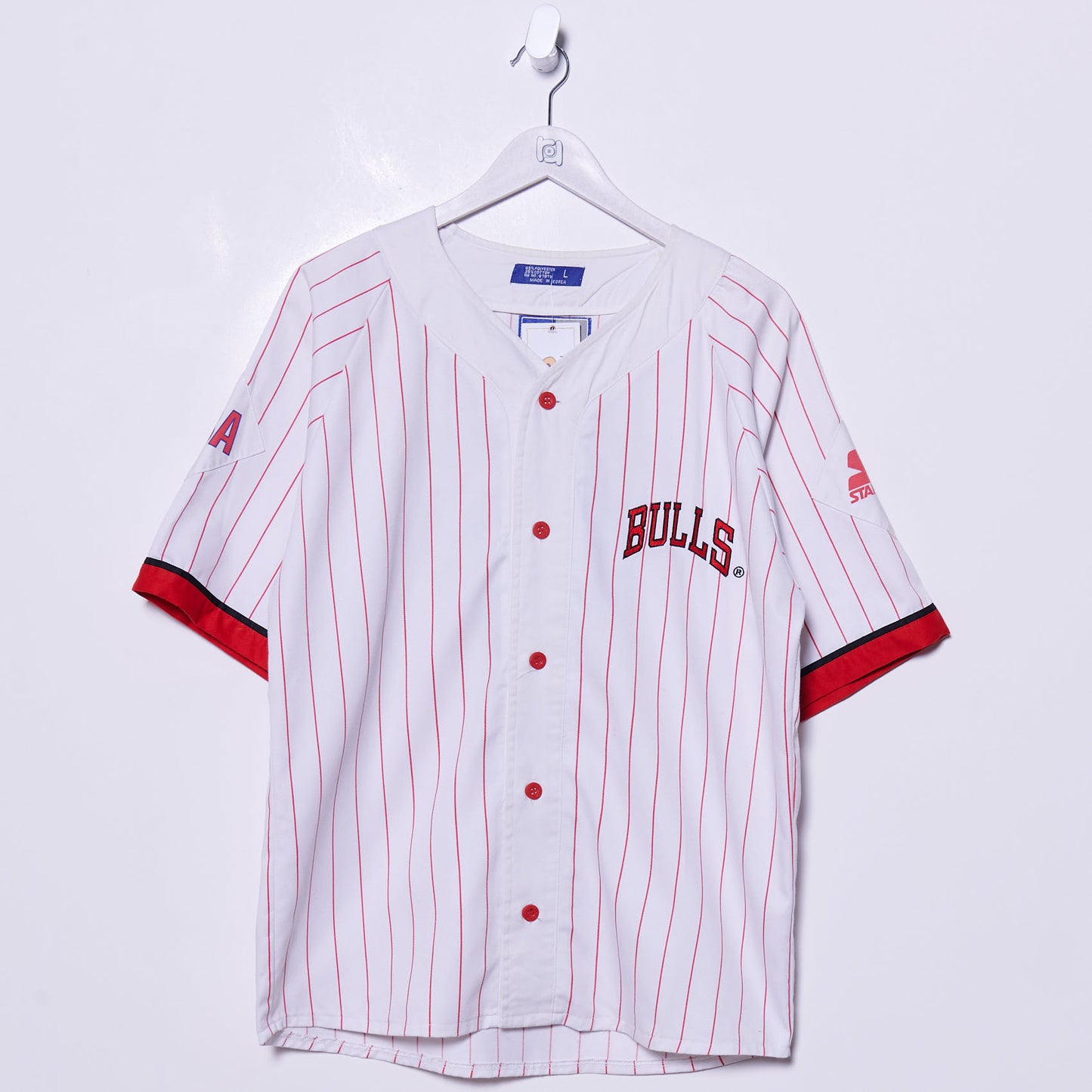 Vintage Chicago Bulls Starter NBA Baseball Shirt Large