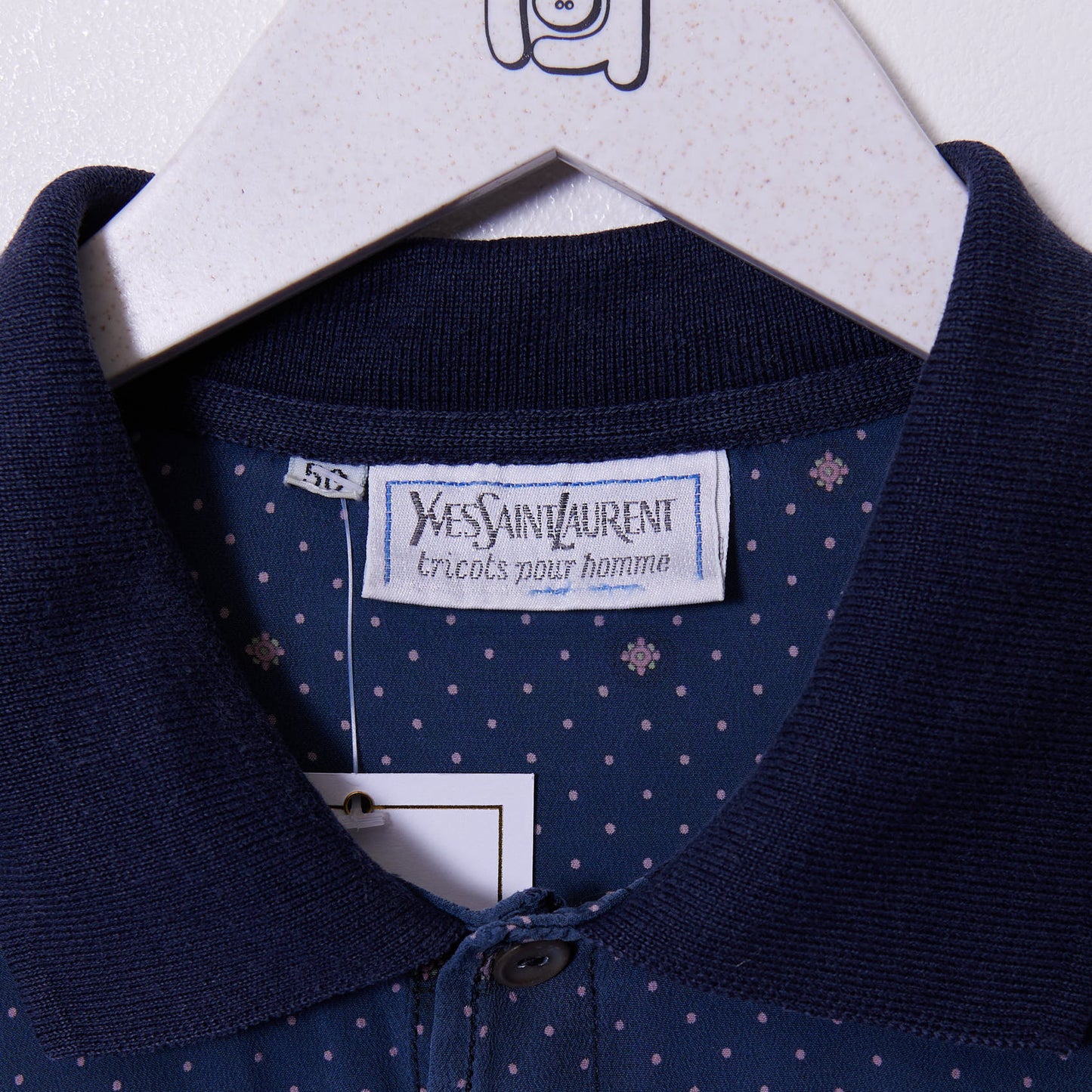 Vintage YSL 90s Silk Polo Shirt Medium