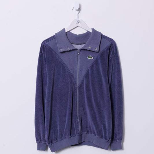 Vintage Lacoste 90s Crushed Velvet Fleece Large